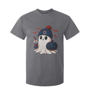 Ghost Halloween T Shirt For Kid Retro Patriots Halloween Costume TS10 Charcoal Print Your Wear