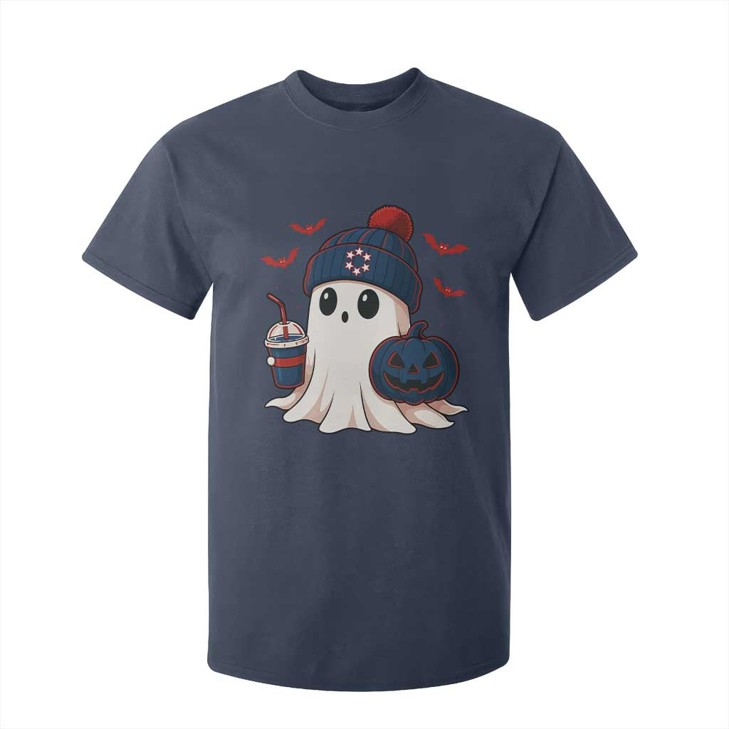 Ghost Halloween T Shirt For Kid Retro Patriots Halloween Costume TS10 Navy Print Your Wear