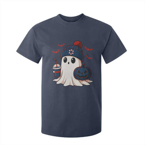 Ghost Halloween T Shirt For Kid Retro Patriots Halloween Costume TS10 Navy Print Your Wear