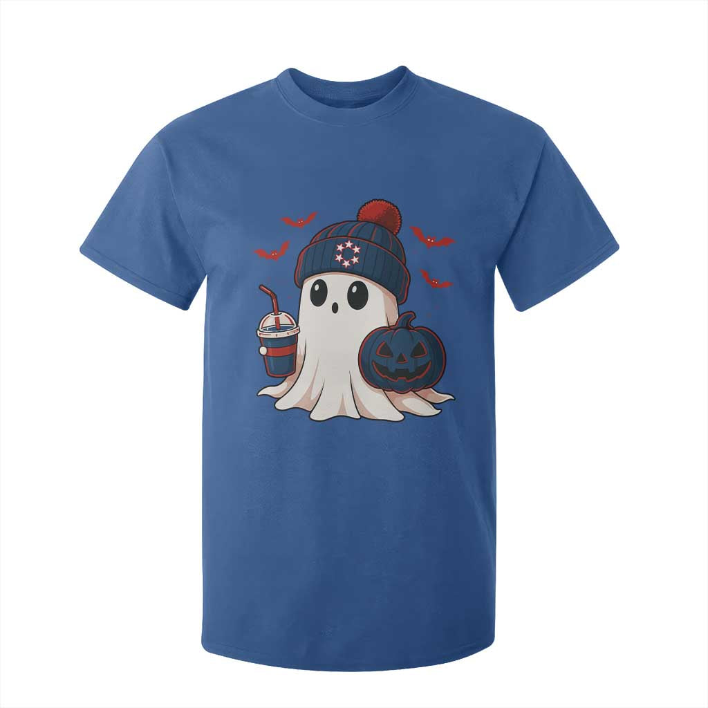 Ghost Halloween T Shirt For Kid Retro Patriots Halloween Costume TS10 Royal Blue Print Your Wear