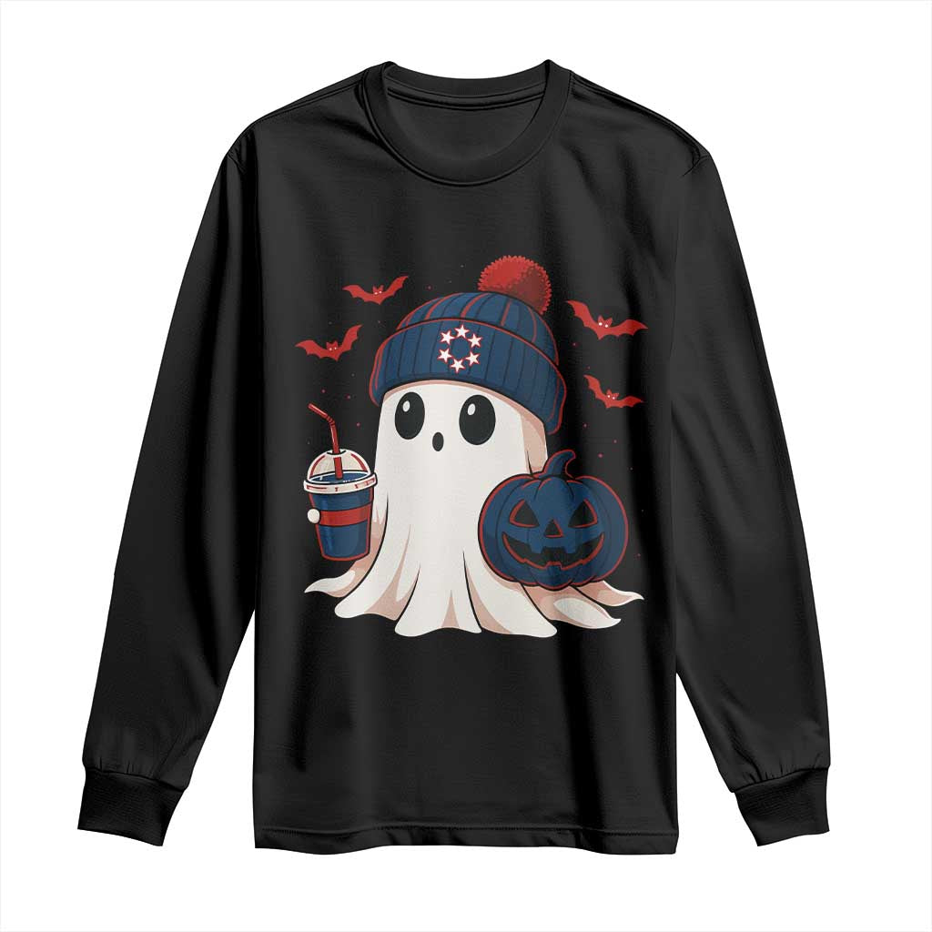 Ghost Halloween Long Sleeve Shirt Retro Patriots Halloween Costume TS10 Black Print Your Wear
