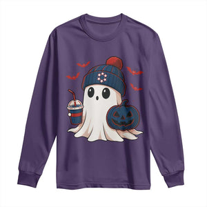 Ghost Halloween Long Sleeve Shirt Retro Patriots Halloween Costume TS10 Purple Print Your Wear