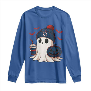 Ghost Halloween Long Sleeve Shirt Retro Patriots Halloween Costume TS10 Royal Blue Print Your Wear