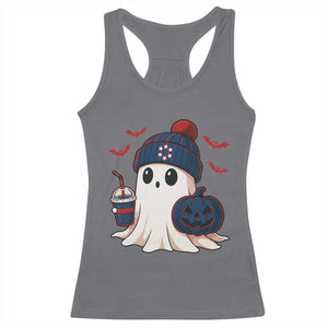 Ghost Halloween Racerback Tank Top Retro Patriots Halloween Costume TS10 Charcoal Print Your Wear