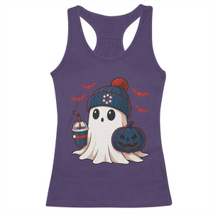 Ghost Halloween Racerback Tank Top Retro Patriots Halloween Costume TS10 Purple Print Your Wear