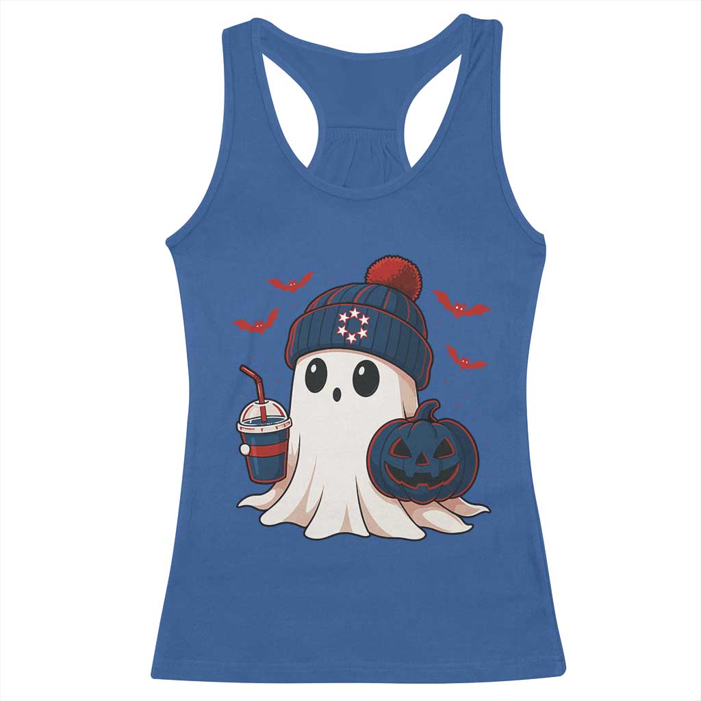 Ghost Halloween Racerback Tank Top Retro Patriot Halloween Costume TS10 Royal Blue Print Your Wear