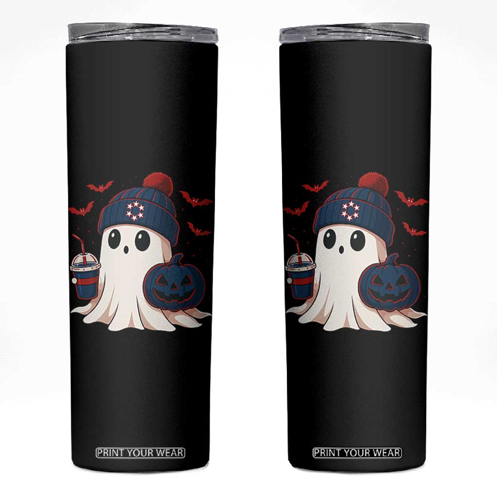 Ghost Halloween Skinny Tumbler Retro Patriot Halloween Costume TS10 Black Print Your Wear