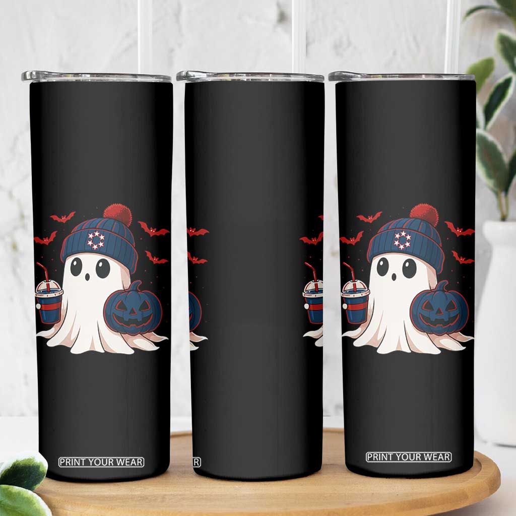 Ghost Halloween Skinny Tumbler Retro Patriot Halloween Costume TS10 Print Your Wear