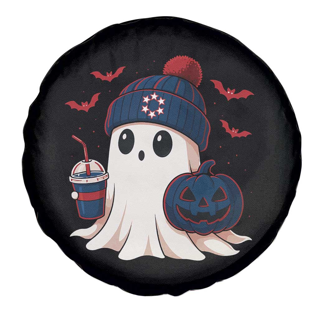 Ghost Halloween Spare Tire Cover Retro Patriot Halloween Costume TS10 Print Your Wear