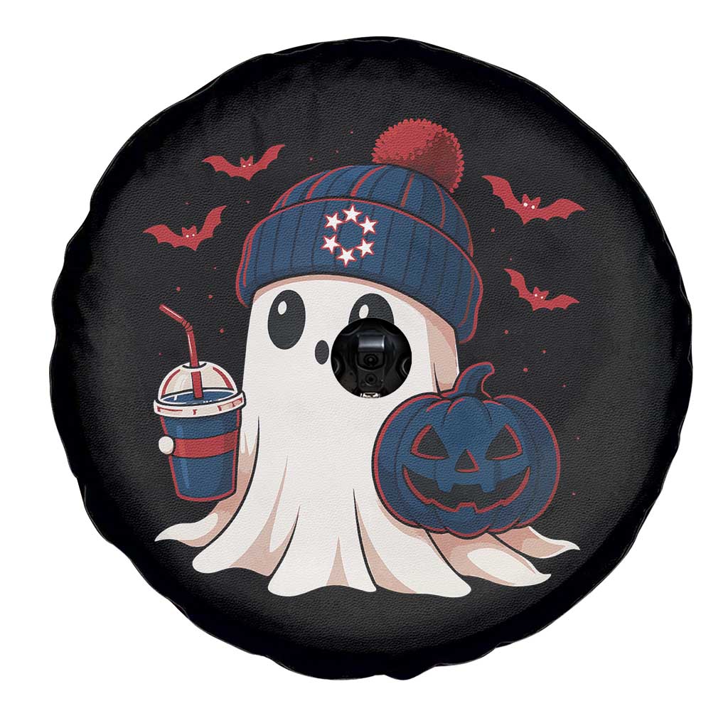 Ghost Halloween Spare Tire Cover Retro Patriot Halloween Costume TS10 Print Your Wear