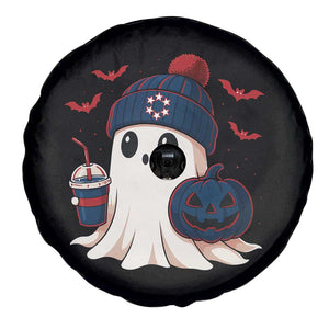 Ghost Halloween Spare Tire Cover Retro Patriot Halloween Costume TS10 Print Your Wear
