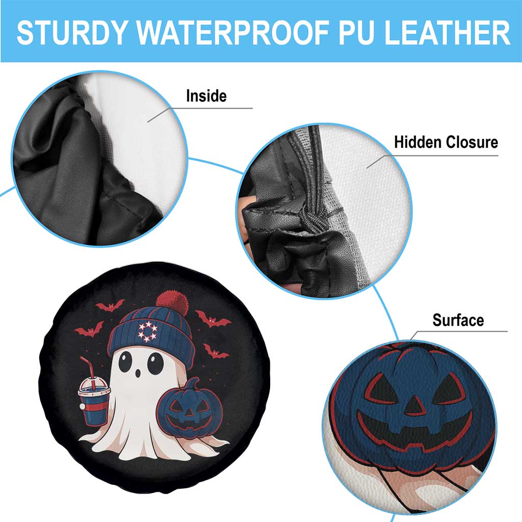 Ghost Halloween Spare Tire Cover Retro Patriot Halloween Costume TS10 Print Your Wear