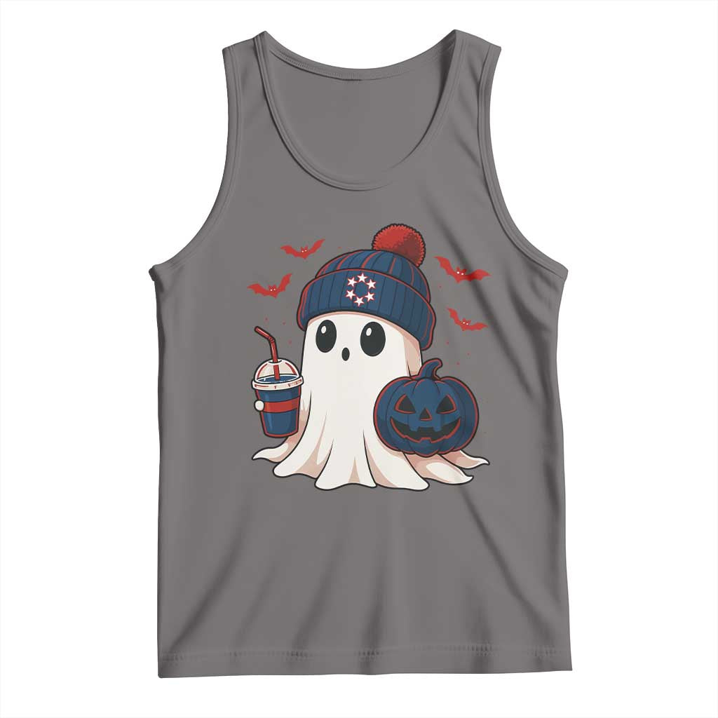 Ghost Halloween Tank Top Retro Patriots Halloween Costume TS10 Deep Heather Print Your Wear