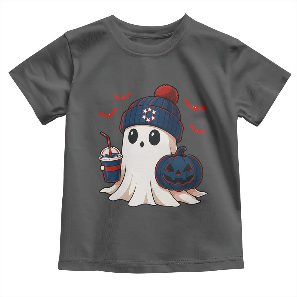 Ghost Halloween Toddler T Shirt Retro Patriots Halloween Costume TS10 Dark Heather Print Your Wear