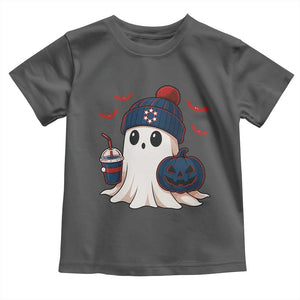Ghost Halloween Toddler T Shirt Retro Patriots Halloween Costume TS10 Dark Heather Print Your Wear