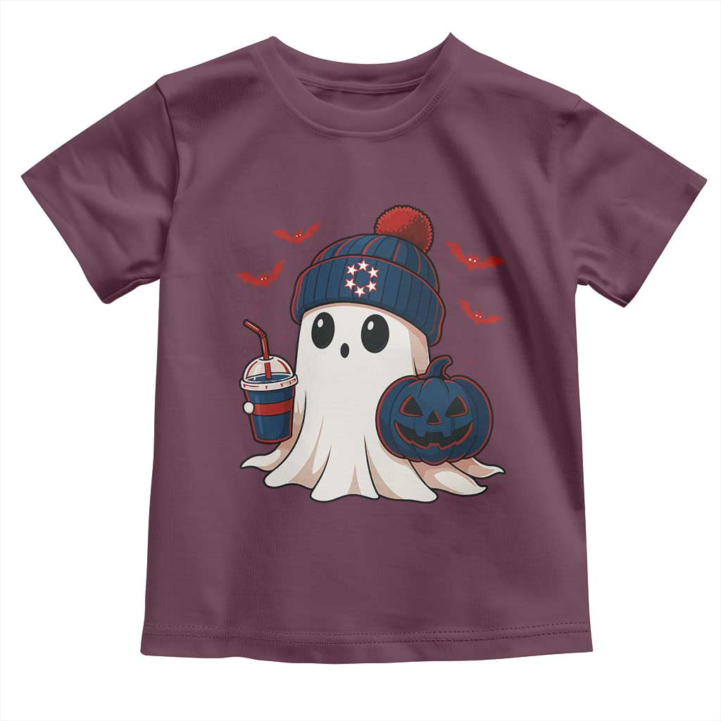 Ghost Halloween Toddler T Shirt Retro Patriot Halloween Costume TS10 Maroon Print Your Wear