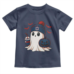 Ghost Halloween Toddler T Shirt Retro Patriots Halloween Costume TS10 Navy Print Your Wear