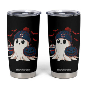 Ghost Halloween Tumbler Cup Retro Patriot Halloween Costume TS10 Black Print Your Wear