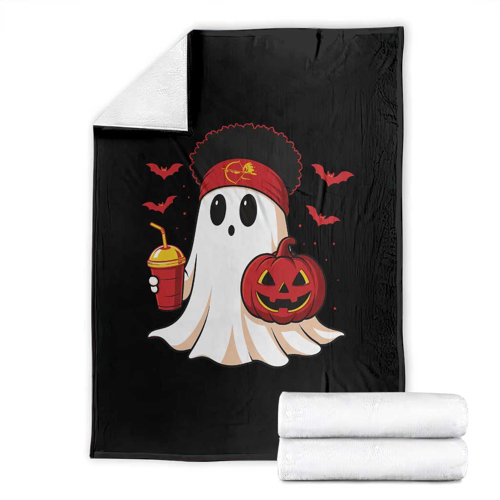 Halloween Chiefs Ghost Throw Blanket Pumpkin Ghost Costume TS10 Black Print Your Wear