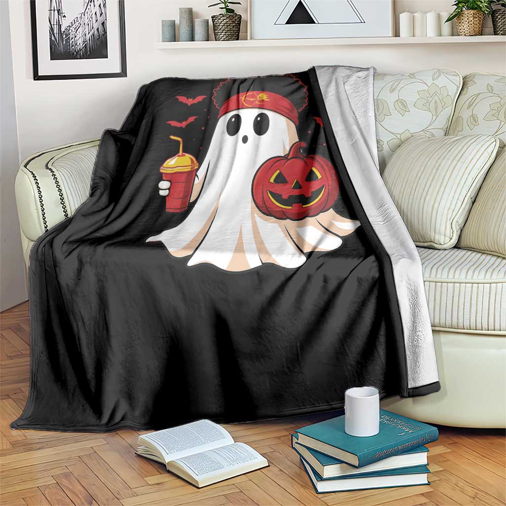 Halloween Chiefs Ghost Throw Blanket Pumpkin Ghost Costume TS10 Print Your Wear