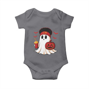 Halloween Chiefs Ghost Baby Onesie Pumpkin Ghost Costume TS10 Charcoal Print Your Wear