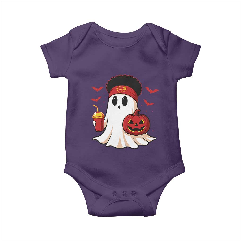 Halloween KC Ghost Baby Onesie Pumpkin Ghost Costume Football TS10 Purple Print Your Wear
