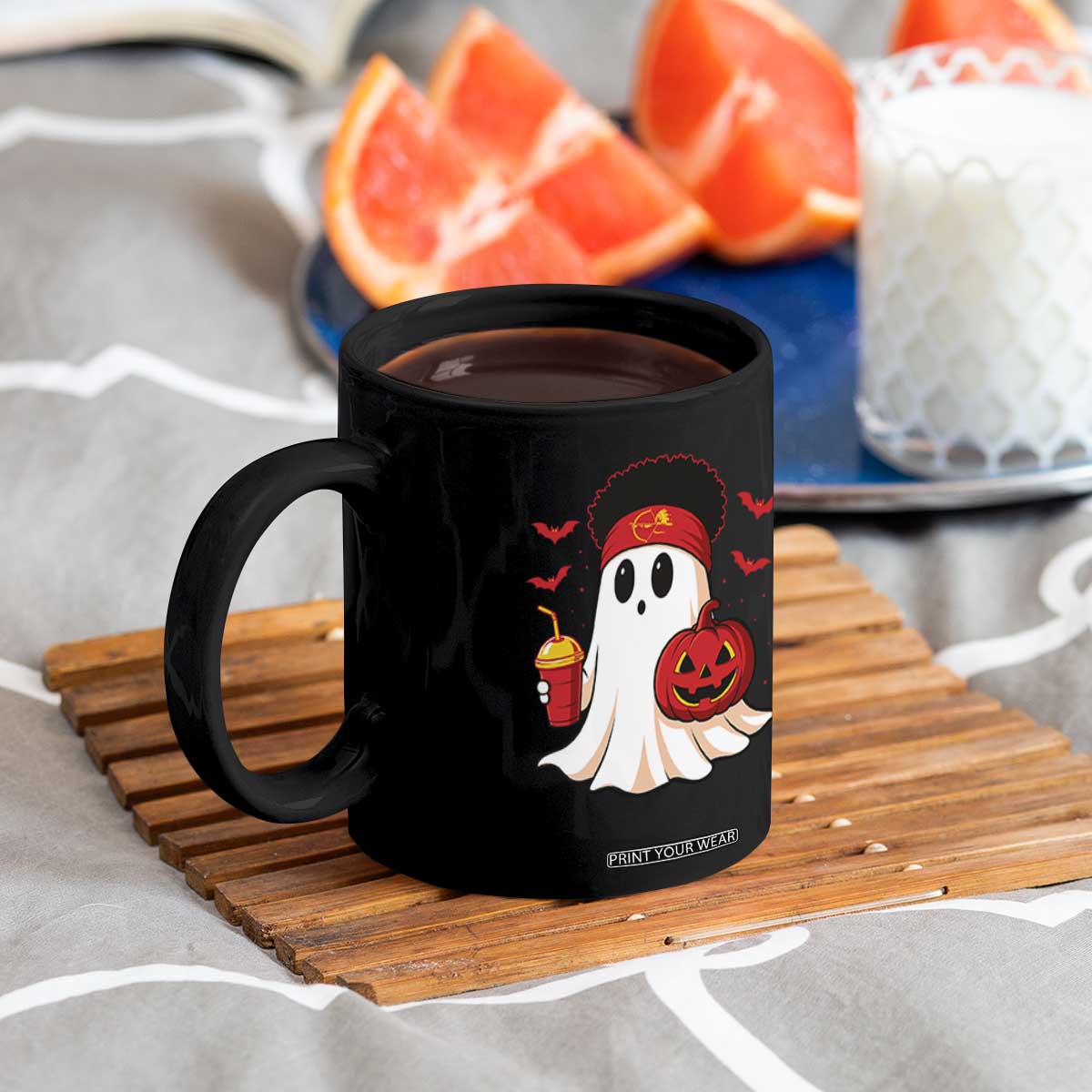 Halloween Chiefs Ghost Coffee Mug Pumpkin Ghost Costume TS10 Print Your Wear