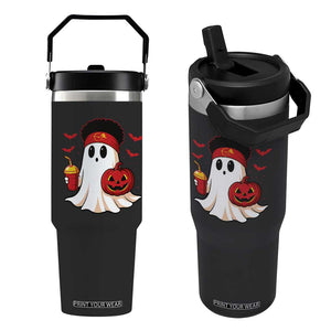 Halloween KC Ghost Flip Straw Tumbler Pumpkin Ghost Costume Football TS10 One Size: 30 oz Black Print Your Wear