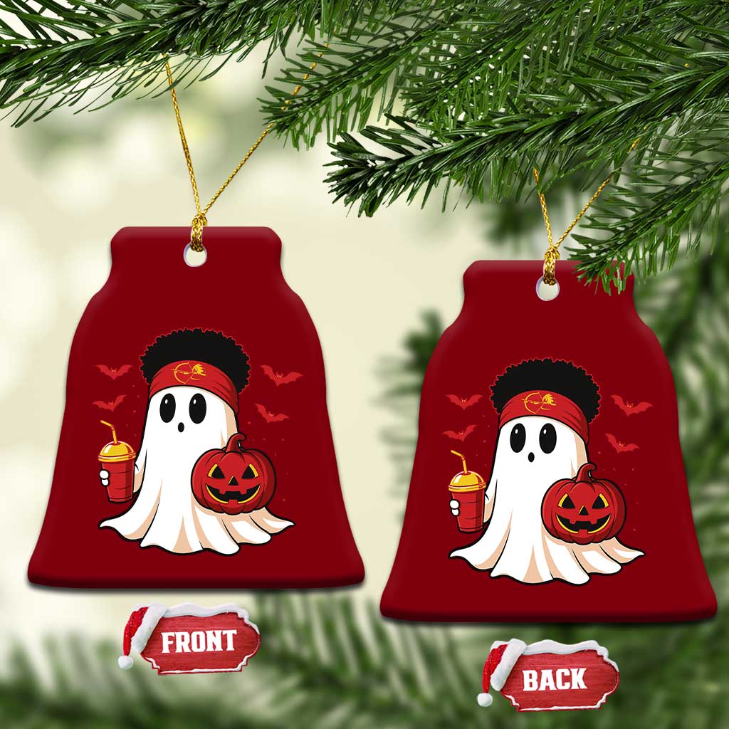 Halloween KC Ghost Ceramic Ornament Pumpkin Ghost Costume Football TS10 Print Your Wear