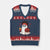 Halloween Chiefs Ghost V-Neck Knit Sweater Vest Pumpkin Ghost Costume TS10 Navy Red Print Your Wear