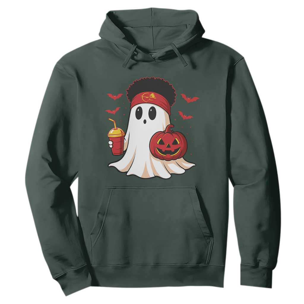 Halloween KC Ghost Hoodie Pumpkin Ghost Costume Football TS10 Dark Forest Green Print Your Wear