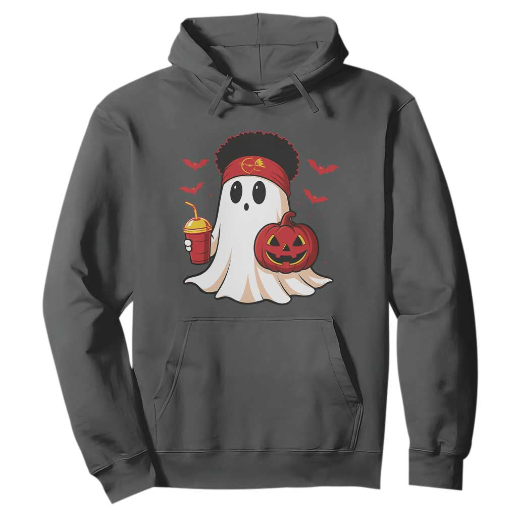 Halloween KC Ghost Hoodie Pumpkin Ghost Costume Football TS10 Dark Heather Print Your Wear