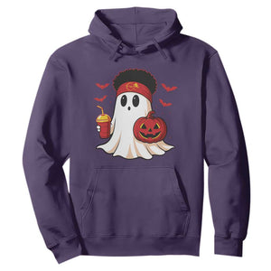 Halloween KC Ghost Hoodie Pumpkin Ghost Costume Football TS10 Purple Print Your Wear