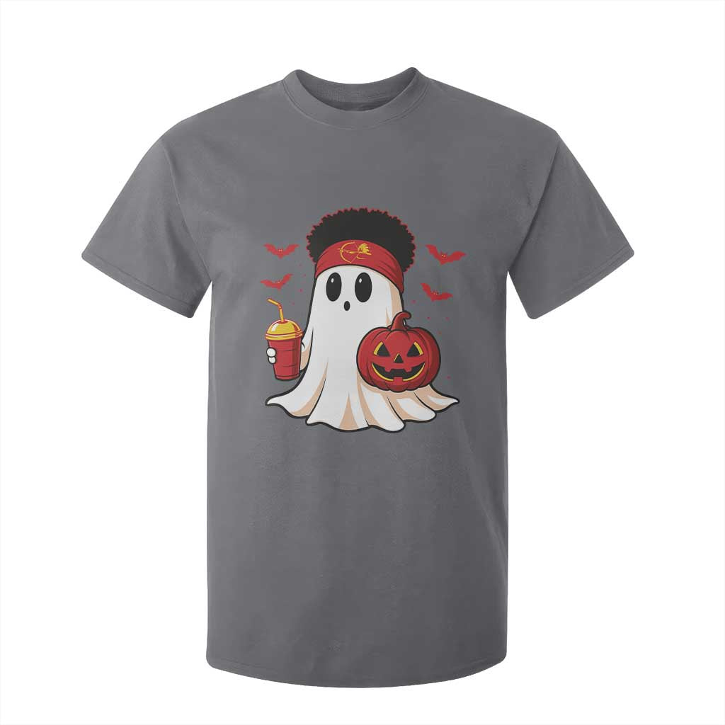 Halloween KC Ghost T Shirt For Kid Pumpkin Ghost Costume Football TS10 Charcoal Print Your Wear