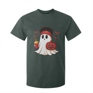 Halloween KC Ghost T Shirt For Kid Pumpkin Ghost Costume Football TS10 Dark Forest Green Print Your Wear