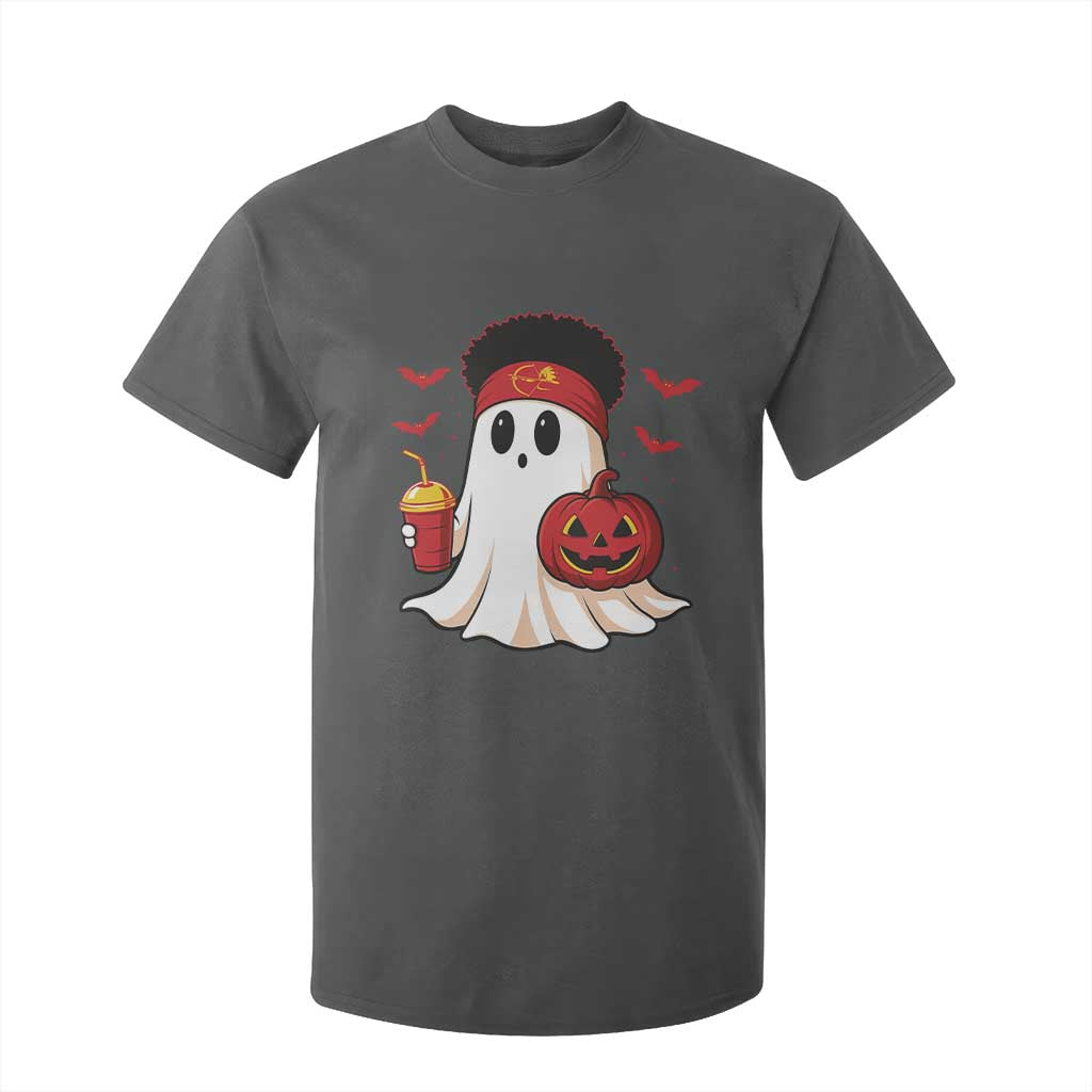 Halloween Chiefs Ghost T Shirt For Kid Pumpkin Ghost Costume TS10 Dark Heather Print Your Wear