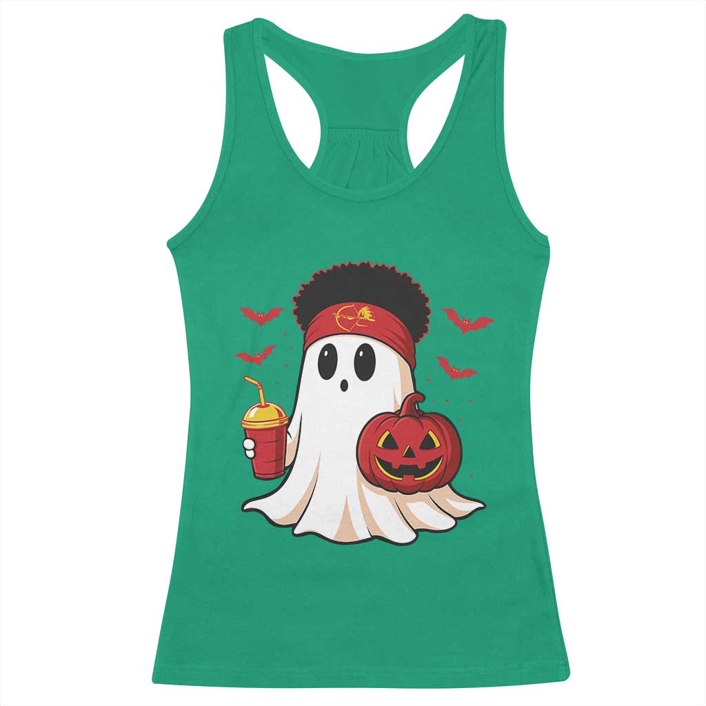 Halloween KC Ghost Racerback Tank Top Pumpkin Ghost Costume Football TS10 Irish Green Print Your Wear