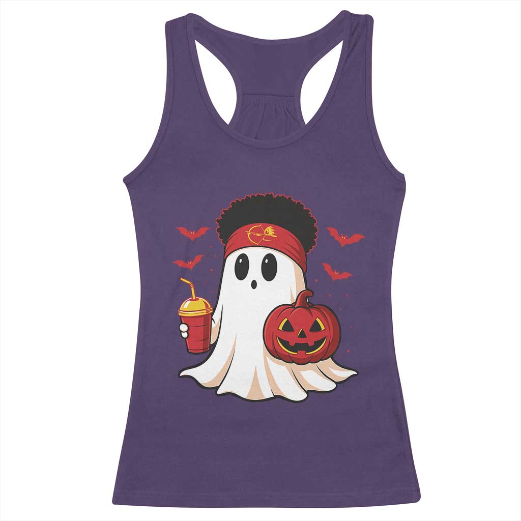 Halloween KC Ghost Racerback Tank Top Pumpkin Ghost Costume Football TS10 Purple Print Your Wear