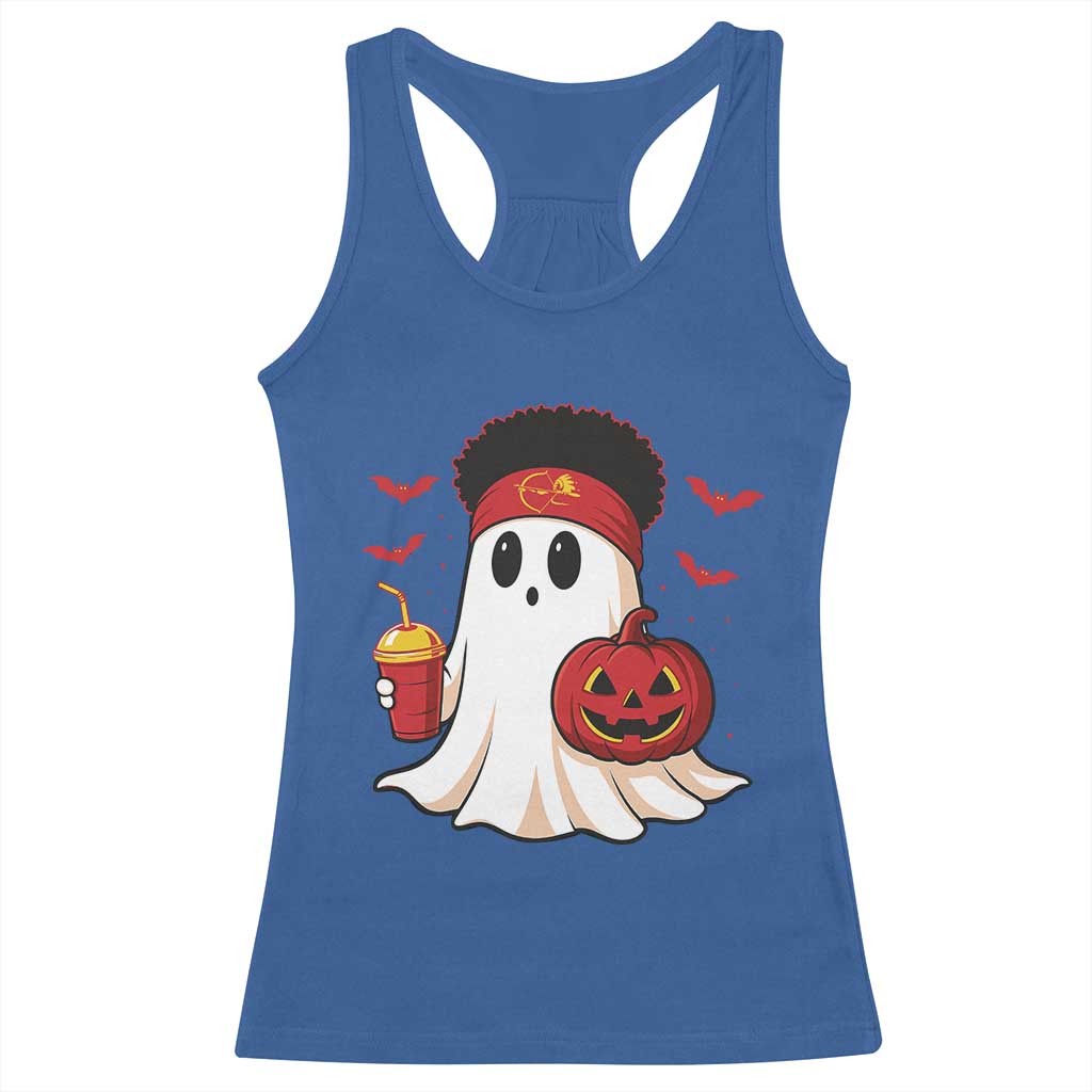 Halloween KC Ghost Racerback Tank Top Pumpkin Ghost Costume Football TS10 Royal Blue Print Your Wear