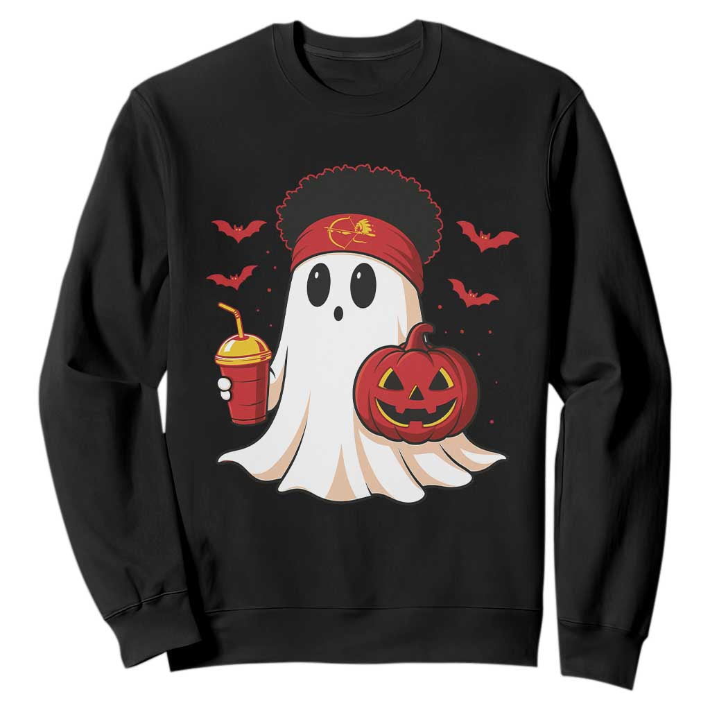 Halloween Chiefs Ghost Sweatshirt Pumpkin Ghost Costume TS10 Black Print Your Wear