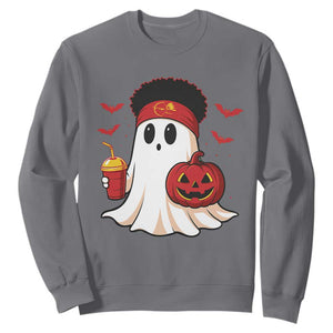 Halloween Chiefs Ghost Sweatshirt Pumpkin Ghost Costume TS10 Charcoal Print Your Wear