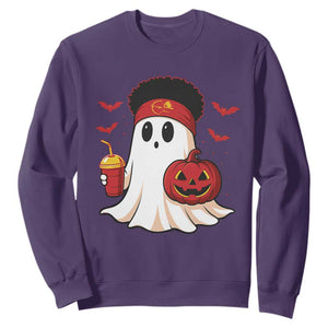 Halloween KC Ghost Sweatshirt Pumpkin Ghost Costume Football TS10 Purple Print Your Wear