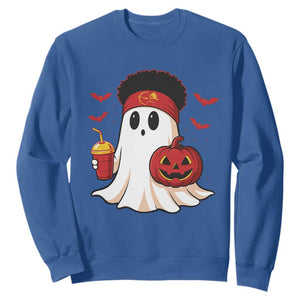 Halloween Chiefs Ghost Sweatshirt Pumpkin Ghost Costume TS10 Royal Blue Print Your Wear