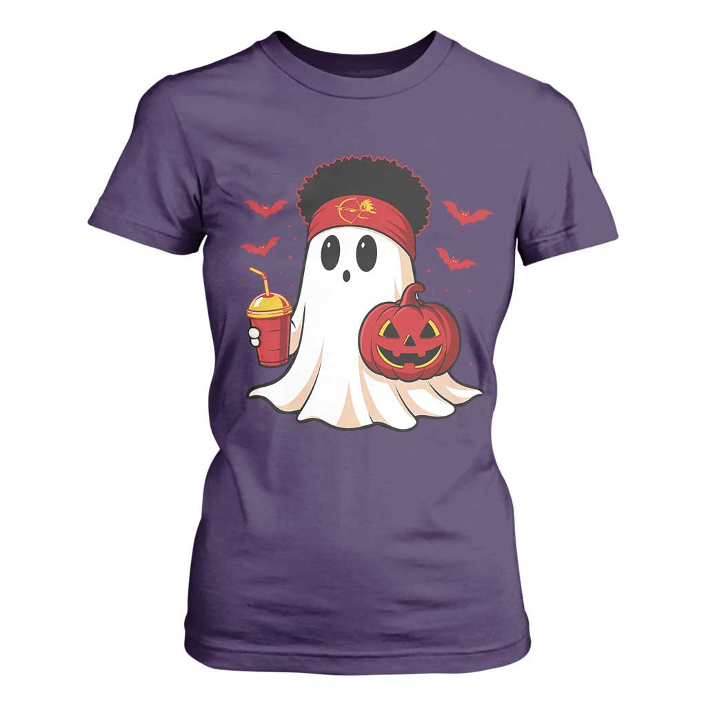 Halloween Chiefs Ghost T Shirt For Women Pumpkin Ghost Costume TS10 Purple Print Your Wear