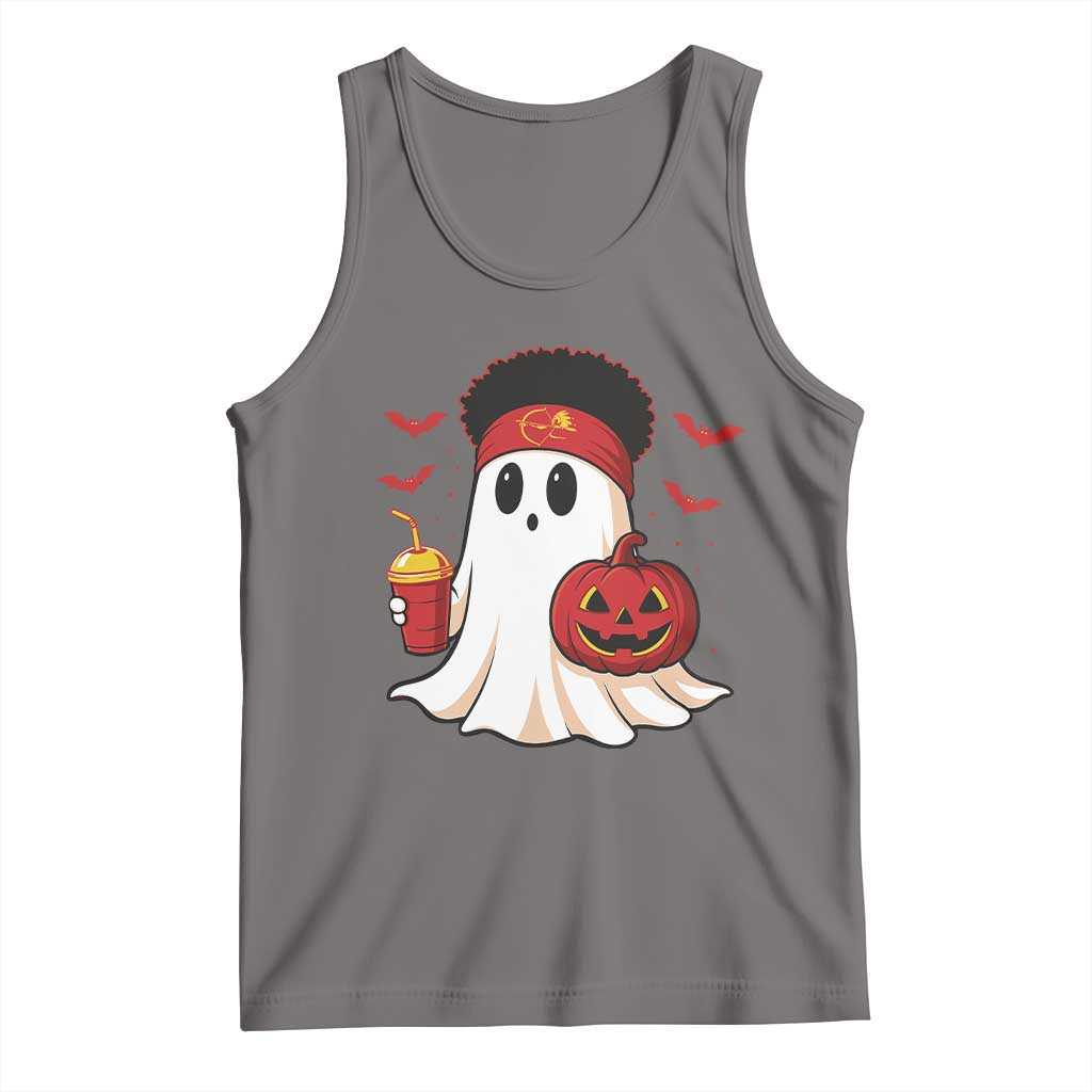 Halloween Chiefs Ghost Tank Top Pumpkin Ghost Costume TS10 Deep Heather Print Your Wear
