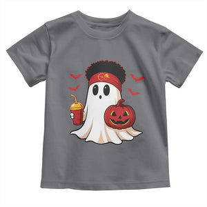 Halloween KC Ghost Toddler T Shirt Pumpkin Ghost Costume Football TS10 Charcoal Print Your Wear