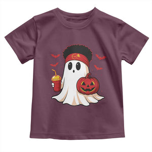 Halloween KC Ghost Toddler T Shirt Pumpkin Ghost Costume Football TS10 Maroon Print Your Wear