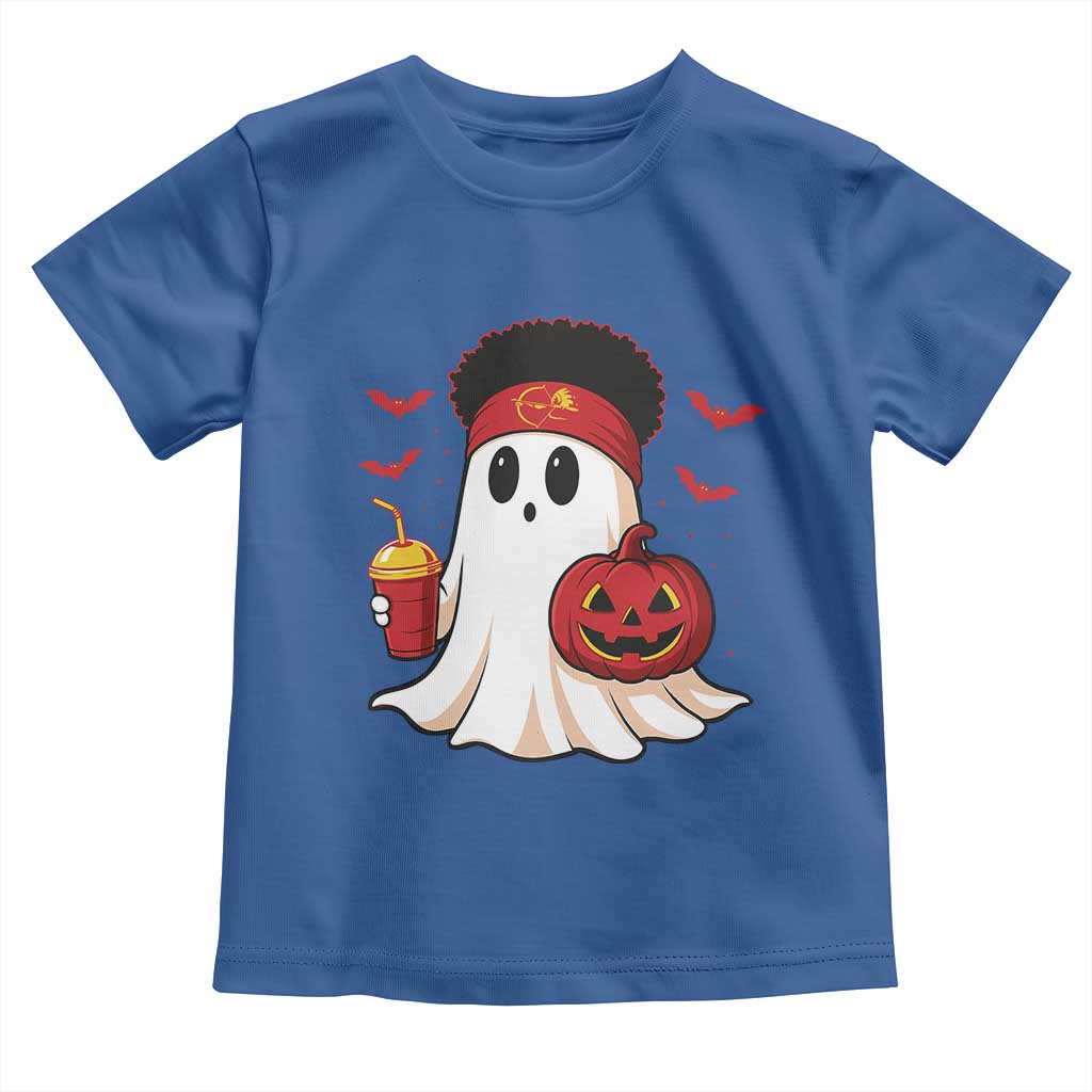 Halloween Chiefs Ghost Toddler T Shirt Pumpkin Ghost Costume TS10 Royal Blue Print Your Wear