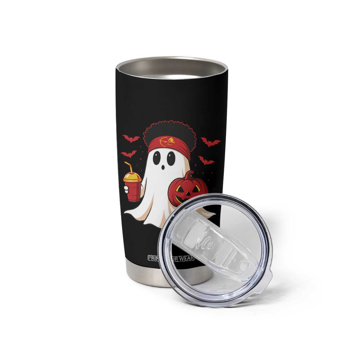 Halloween KC Ghost Tumbler Cup Pumpkin Ghost Costume Football TS10 Print Your Wear