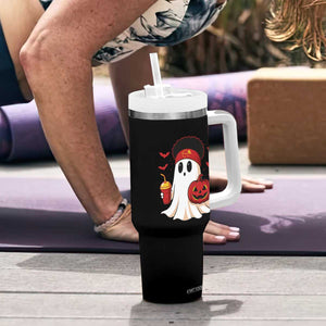 Halloween KC Ghost Tumbler With Handle Pumpkin Ghost Costume Football TS10 Print Your Wear